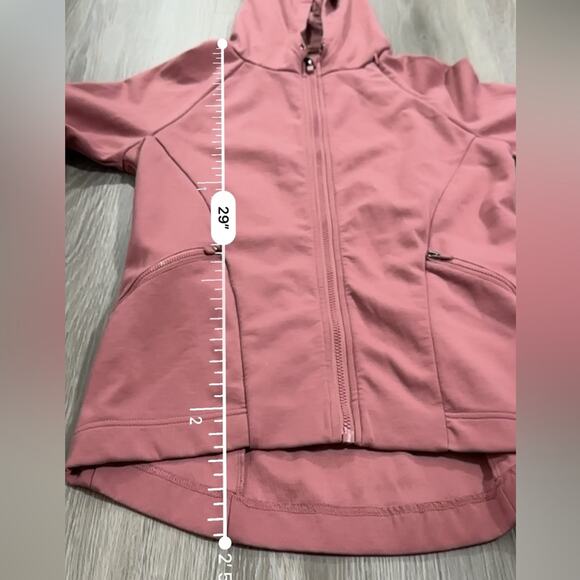 Fabletics‎ Sammy Dark Rouge Pink Hooded Full Zip Long Sleeve Jacket Size S - Picture 11 of 11